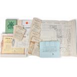 c1940-1950 Addington Palace Golf Club Paperwork, including cards, plan of golf club, share payment