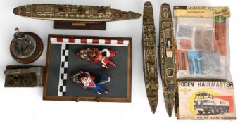 Assembled Model Kit: RMS Queen Mary, RMS Titanic, RMS Queen Elizabeth II, Motorbike Diorama, WW2