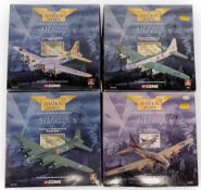 4x boxed Corgi - The Aviation Archive Military 1:144 48203 Boeing 299 Fortress IIA, 48201 B-17G