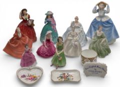 Coalport Collectable Figures, plates etc, to include figurines of Breeze, Daisy, Annette, Louise,