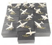 Royal Hampshire Pewter Plane Collection to consist of various planes - Wellington, Canberra,