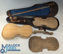 Antique German Alfred Knoll Violin Bow, stamped Alfred Knoll, with octagonal stick and mother of