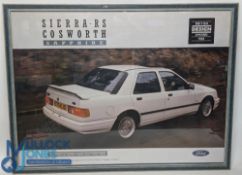 1988 Ford Cosworth Sapphire British Design Award Poster, framed and mounted under glass - size #77cm