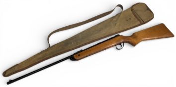 Vintage BSA Meteor .22 break barrel air rifle, with plain stock, in good, clean condition, strong