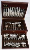 Arthur Price Canteen of Cutlery - full 8 person setting, housed in a velvet lined wooden box with