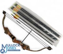 Archery Direct Compound Target Bow and Arrows, look unused - very light used condition