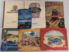 Transport Ephemera and Board Game: five albums of 1950s vintage cigarette cards - Cars of the World,
