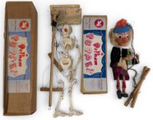 2x Early Vintage Pelham Puppets boxed, to include SL Skeleton, Macboozle - both with used boxes
