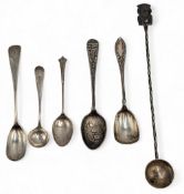 Georgian - Modern Silver Spoon Collection to include hallmarked Georgian 1831 spoon 13cm long,