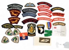 Military Cloth Insignia to include shoulder titles, divisional patches, wings