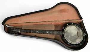 Early 1900s Alfred Cammeyer Five String Grade 3 Zither Banjo - mother of pearl inlaid fret board,