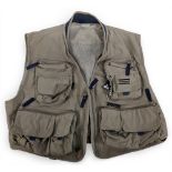Shakespeare Fishing Waistcoat, multi pockets with zipper, size L, in good light used condition