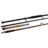 Abu Pacific 8 Zoom boat rod, 6’9”, 2 piece, IFGA 50lb, roller butt/tip guides, and a Eurocat