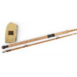 Scarce Hardy “The Nusea” Palakona boat rod No H15531, 9ft 6” 2pc, 28” handle with twin locking alloy