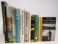 12x Fishing Books to include Trout Sea Trout and Salmon Fishing 1963 W B Currie, The Technique of
