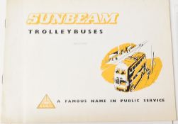 SUNBEAM TROLLEYBUSES: 1947-49, 8-page brochure with 17 photographs of trolley buses made by them
