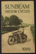 SUNBEAM MOTOR CYCLES 1929 - 16 page catalogue illustrating their full range of 8 models of motor