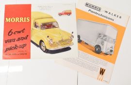 LORRIES & VANS: Morris 6cwt Van and Pick-Up 1960s. Colourful 5 page multicoloured brochure