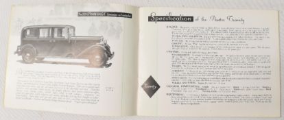 AUSTIN “BRITAIN’S DEPENDABLE CAR 1934. 32 page catalogue illustrating their complete range of 19