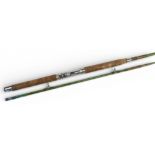 Unnamed solid glass boat rod, 8ft 4pc, 24" handle with heavy duty uplocking reel fitting (missing