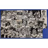 24x Wigan Rugby League Press Photographs, team match action images, assorted named press stamps to