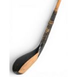 Tom Morris c1870 beechwood long spoon with signs of little use, still retaining a good all round
