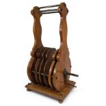 Unusual Early 20th century Lawn Tennis Racket Press, with adjustable mahogany dividers, a cast