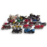 Collection of Toy Model Motorbikes (approximately x34). Selection includes Honda, Ducati, Suzuki,