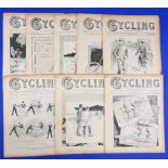 BICYCLES - GREAT BRITAIN - COLLECTION OF 8 EARLY BICYCLING MAGAZINES “CYCLING” 1892 - each different