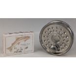 Pewter Fishing Reel Flack, and a rainbow trout pack of playing cards unused