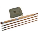 Hardy Alnwick “Gold Medal” Palakona split cane salmon fly rod E87306, 12ft 6” 3pc with spare tip (