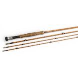 Hardy Alnwick “The Gold Medal” Palakona split cane trout fly rod, 9ft 6” 3pc line 6# with spare