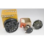 5x vintage reels, Grice & Young Jecta Orlando side casting reel, lever check, an Alvey 4 ½"