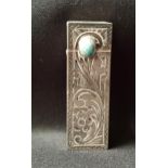 VINTAGE ITALIAN SILVER LIPSTICK HOLDER with mark for 800 fineness, the case with spring mirror and