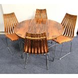 HANS BRATTRUD FOR HOVE MOBLER NORWEGIAN 'SCANDIA' DINING ROOM SUITE circa 1960s, comprising a