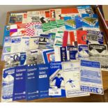 Football : Great interesting box of programmes - C