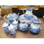 A quantity of Spode 'Blue Italian' to include: teapot and stand (chip on spout),