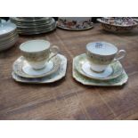 A Gladstone china Art Deco era tea set for two,