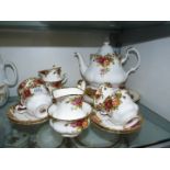 A Royal Albert 'Rose' traditional tea set to include: six of each cups, saucers and tea plates,
