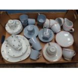 Three part tea sets to include: Queen Anne, Winterling, etc.