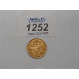 A 1914 Gold Half-Sovereign.