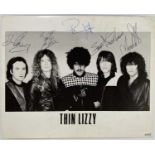 THIN LIZZY - FULLY SIGNED PROMOTIONAL PHOTOGRAPH.