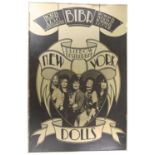 PUNK HISTORY - NEW YORK DOLLS - RARE ORIGINAL BIBA POSTER FOR 1973 CONCERT.