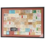 1970S - TICKET DISPLAY INC RARE NICK DRAKE TICKETS / BLACK SABBATH / QUEEN AT EWELL TECH ETC.