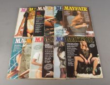 Mayfair Entertainment For Men Magazine, a full volume of twelve vintage issues from volume fifteen.