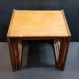 A set of three nested G-PLAN occasional tables in good use condition. The largest 48cm x 53cm x 42cm
