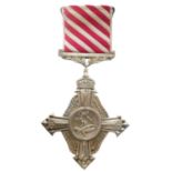 WWI Period George V Air Force Cross (1918), unnamed as issued, silver, on original ribbon with clasp