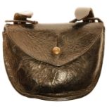 British 1914 pattern leather pistol ammunition pouch, by Hobson and Sons London with faint 1918