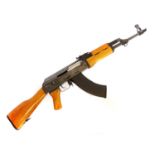 Boxed Cyber Gun AK47 / AKM CO2 BB air rifle, serial number 2424021816001279, 16inch barrel, with one