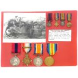 George V WWI Distinguished Conduct Medal, Mons Star, War and Victory Medals Awarded to C.Q.M. Sjt.
